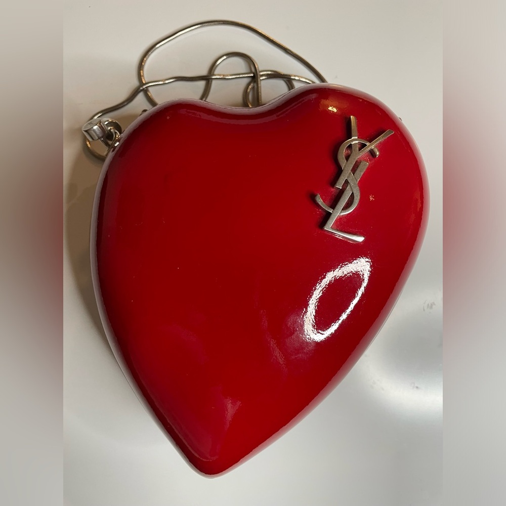 YSL Red Heart Purse